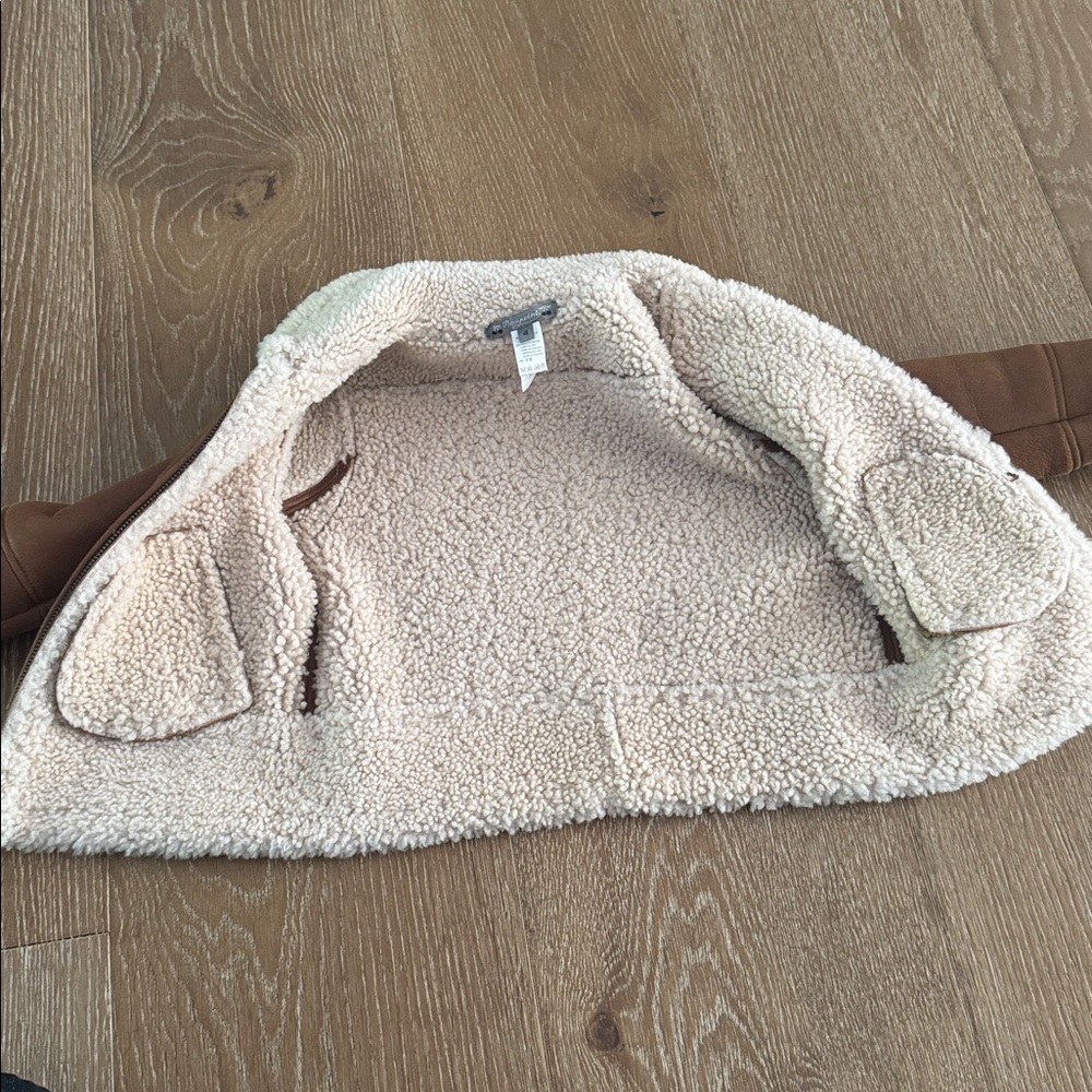 Bonpoint Kids Shearling Aviator Jacket Size 4 - Picture 5 of 6